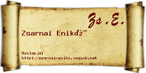 Zsarnai Enikő névjegykártya